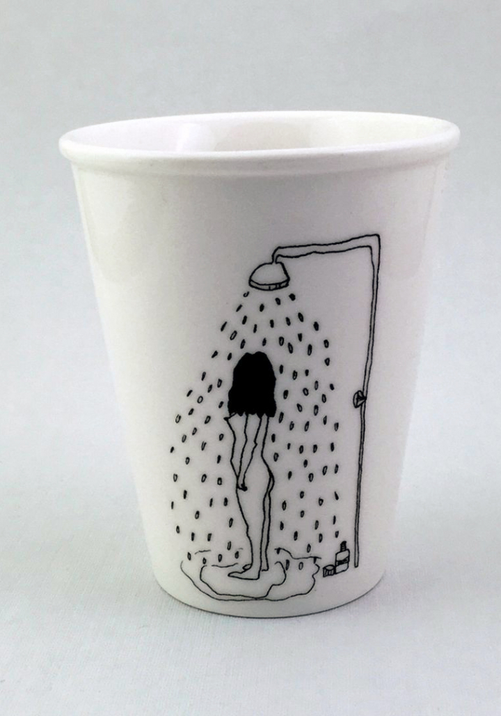 Taza cerámica ilustrada ducha Helen B
