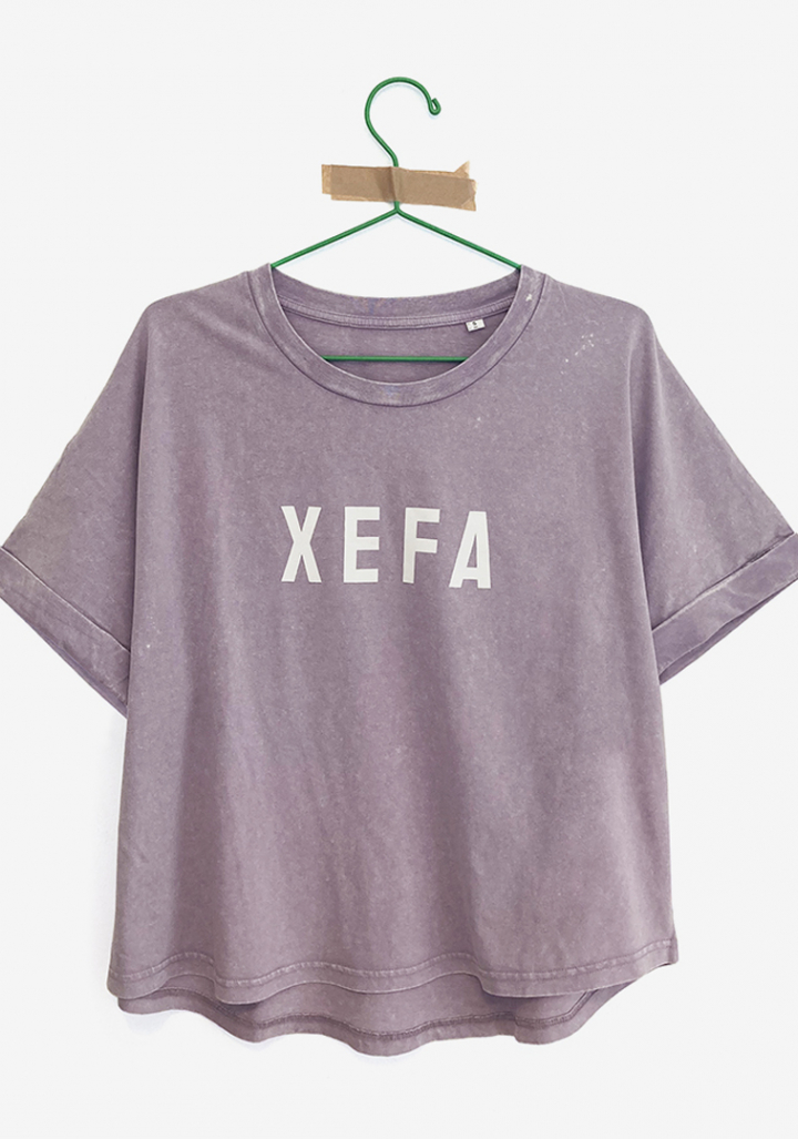 Camiseta lila "Xefa" algodón orgánico